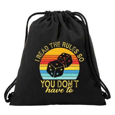 I Read The Rules So You DonT Have To Board Games Drawstring Bag
