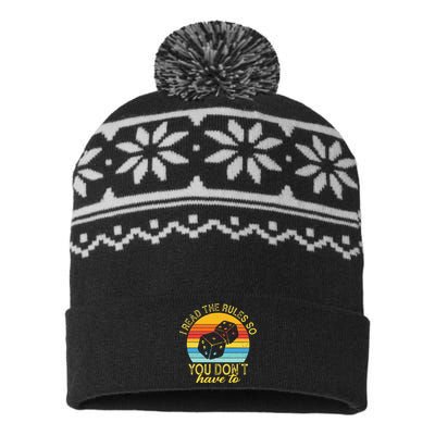 I Read The Rules So You DonT Have To Board Games USA-Made Snowflake Beanie