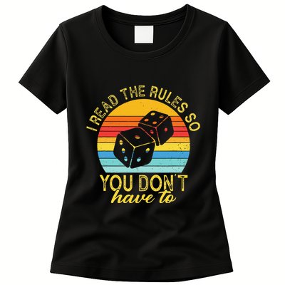 I Read The Rules So You DonT Have To Board Games Women's T-Shirt