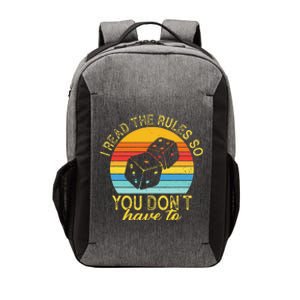 I Read The Rules So You DonT Have To Board Games Vector Backpack