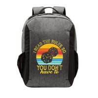I Read The Rules So You DonT Have To Board Games Vector Backpack