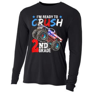 Im Ready To Crush 2nd Grade Monster Truck Back To School Cooling Performance Long Sleeve Crew