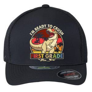 I'm Ready To Crush 1st grade Back To School Dinosaur Flexfit Unipanel Trucker Cap