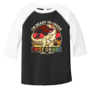 I'm Ready To Crush 1st grade Back To School Dinosaur Toddler Fine Jersey T-Shirt