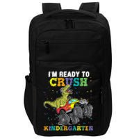 Im Ready To Crush Kindergarten Monster Truck Dinosaur Boy Kids Gift Impact Tech Backpack