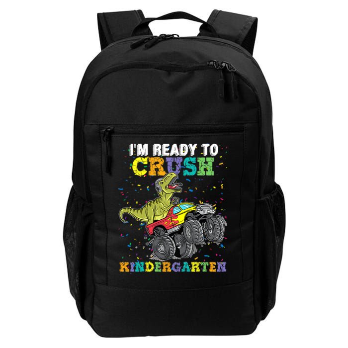 Im Ready To Crush Kindergarten Monster Truck Dinosaur Boy Kids Gift Daily Commute Backpack