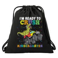 Im Ready To Crush Kindergarten Monster Truck Dinosaur Boy Kids Gift Drawstring Bag