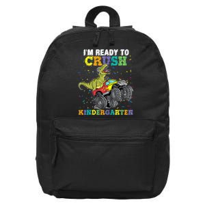 Im Ready To Crush Kindergarten Monster Truck Dinosaur Boy Kids Gift 16 in Basic Backpack