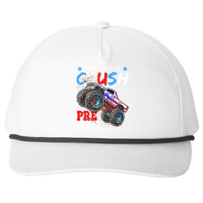 Im Ready To Crush Preschool Monster Truck Back To School Snapback Five-Panel Rope Hat