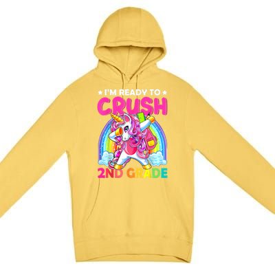 Im Ready To Crush 2nd Grade Dabbing Unicorn Back To School Premium Pullover Hoodie