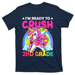 Im Ready To Crush 2nd Grade Dabbing Unicorn Back To School T-Shirt