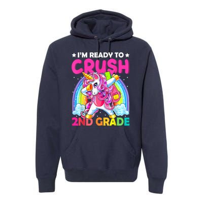 Im Ready To Crush 2nd Grade Dabbing Unicorn Back To School Premium Hoodie