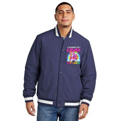 Im Ready To Crush 2nd Grade Dabbing Unicorn Back To School Insulated Varsity Jacket