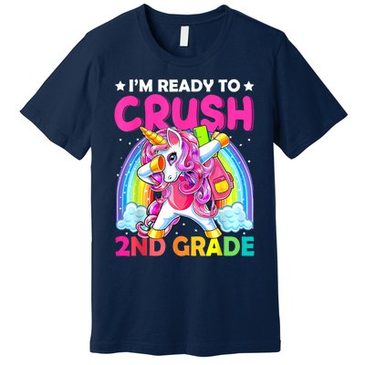 Im Ready To Crush 2nd Grade Dabbing Unicorn Back To School Premium T-Shirt