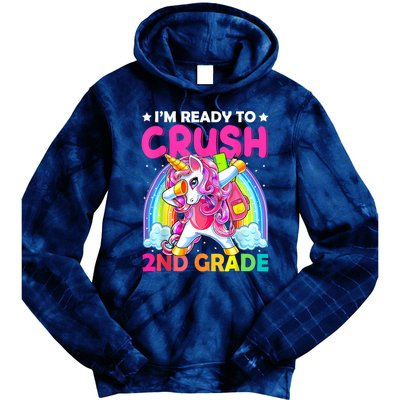 Im Ready To Crush 2nd Grade Dabbing Unicorn Back To School Tie Dye Hoodie