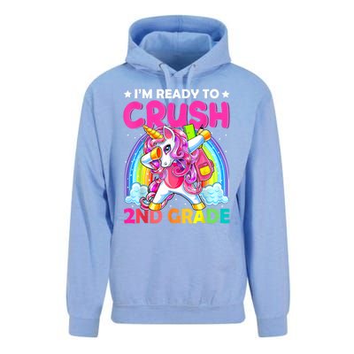 Im Ready To Crush 2nd Grade Dabbing Unicorn Back To School Unisex Surf Hoodie