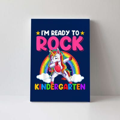 Im Ready To Rock Kindergarten Unicorn Back To School Canvas