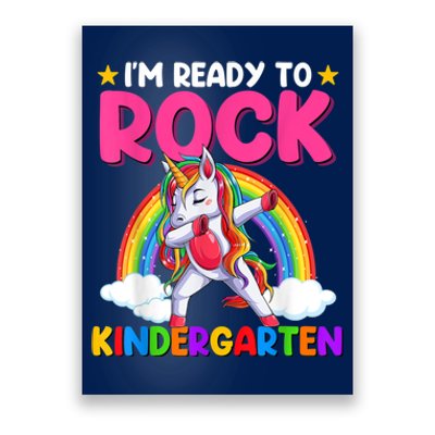 Im Ready To Rock Kindergarten Unicorn Back To School Poster