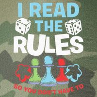 I Read The Rules Board Dice Chess Board Gaming Board Gamers Legacy Tie Dye Trucker Hat
