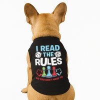 I Read The Rules Board Dice Chess Board Gaming Board Gamers Doggie Tank