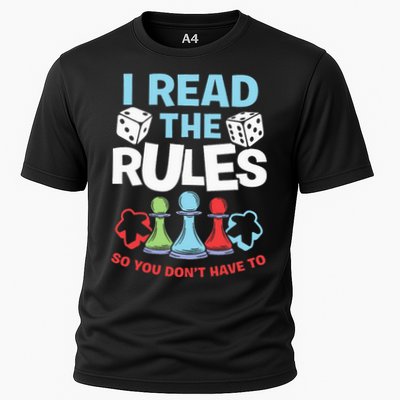 I Read The Rules Board Dice Chess Board Gaming Board Gamers Performance Shirt