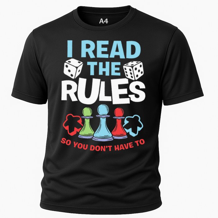 I Read The Rules Board Dice Chess Board Gaming Board Gamers Performance Shirt