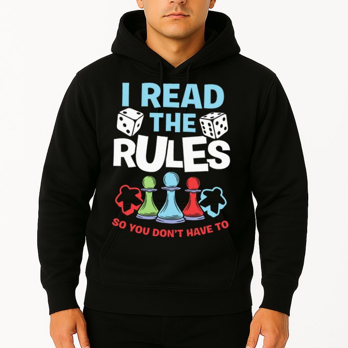 I Read The Rules Board Dice Chess Board Gaming Board Gamers Hoodie