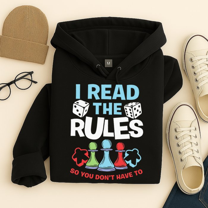 I Read The Rules Board Dice Chess Board Gaming Board Gamers Hoodie