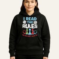 I Read The Rules Board Dice Chess Board Gaming Board Gamers Hoodie