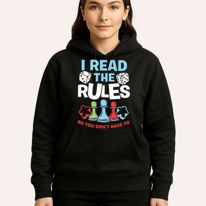 I Read The Rules Board Dice Chess Board Gaming Board Gamers Hoodie