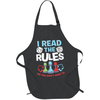 I Read The Rules Board Dice Chess Board Gaming Board Gamers Apron
