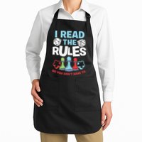 I Read The Rules Board Dice Chess Board Gaming Board Gamers Apron