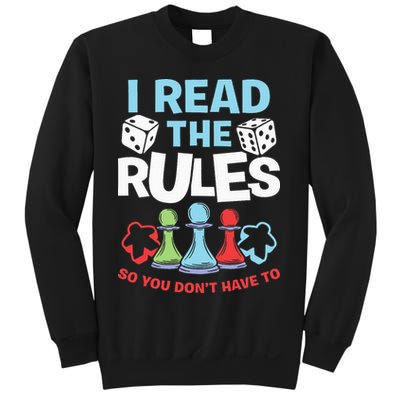 I Read The Rules Board Dice Chess Board Gaming Board Gamers Sweatshirt