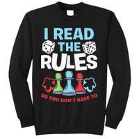 I Read The Rules Board Dice Chess Board Gaming Board Gamers Sweatshirt