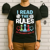 I Read The Rules Board Dice Chess Board Gaming Board Gamers T-Shirt
