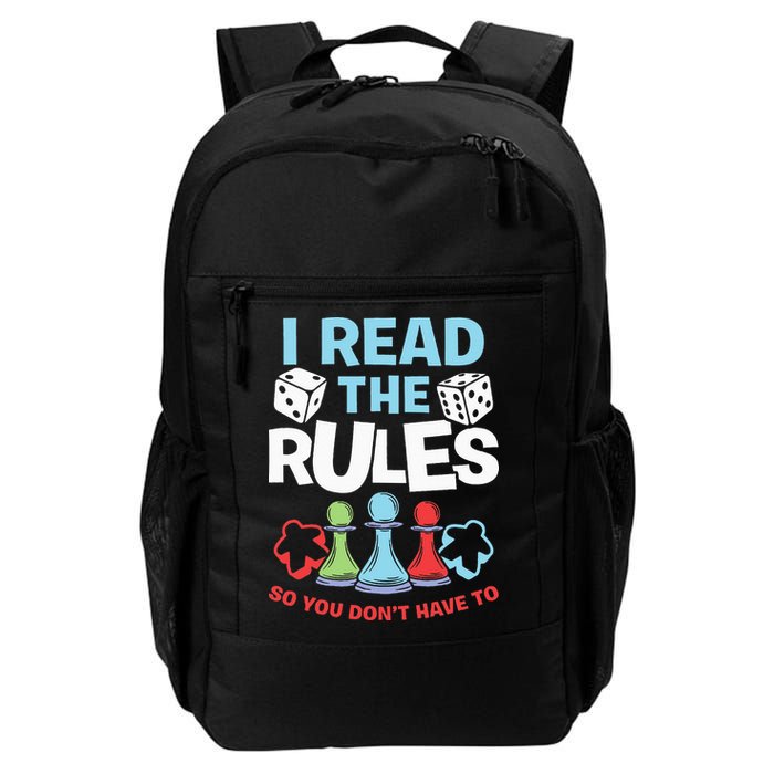 I Read The Rules Board Dice Chess Board Gaming Board Gamers Backpack