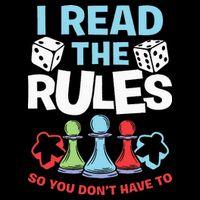 I Read The Rules Board Dice Chess Board Gaming Board Gamers Backpack