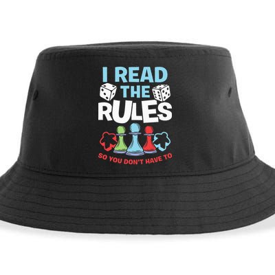 I Read The Rules Board Dice Chess Board Gaming Board Gamers Sustainable Bucket Hat