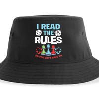 I Read The Rules Board Dice Chess Board Gaming Board Gamers Sustainable Bucket Hat