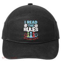I Read The Rules Board Dice Chess Board Gaming Board Gamers 7-Panel Snapback Hat