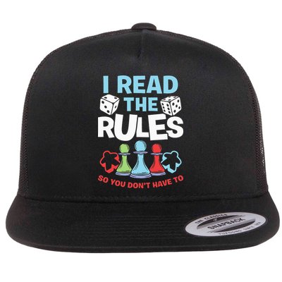 I Read The Rules Board Dice Chess Board Gaming Board Gamers Flatbill Hat
