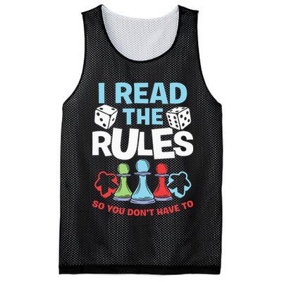 I Read The Rules Board Dice Chess Board Gaming Board Gamers Mesh Reversible Basketball Jersey Tank