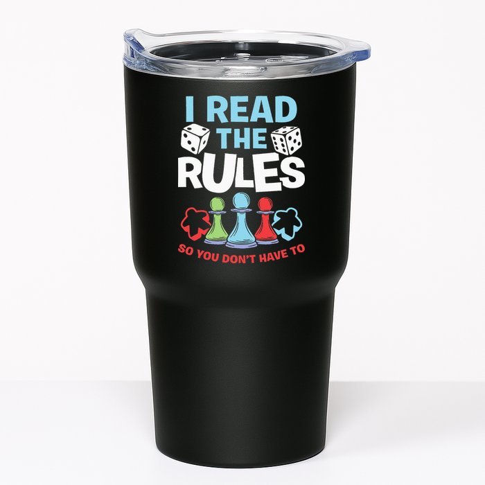 I Read The Rules Board Dice Chess Board Gaming Board Gamers Tumbler
