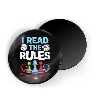I Read The Rules Board Dice Chess Board Gaming Board Gamers Magnet