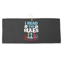 I Read The Rules Board Dice Chess Board Gaming Board Gamers Large Microfiber Waffle Golf Towel