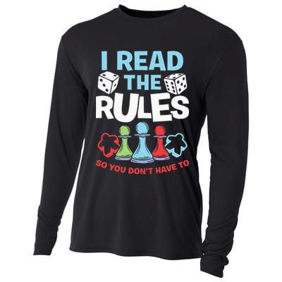 I Read The Rules Board Dice Chess Board Gaming Board Gamers Cooling Performance Long Sleeve Crew