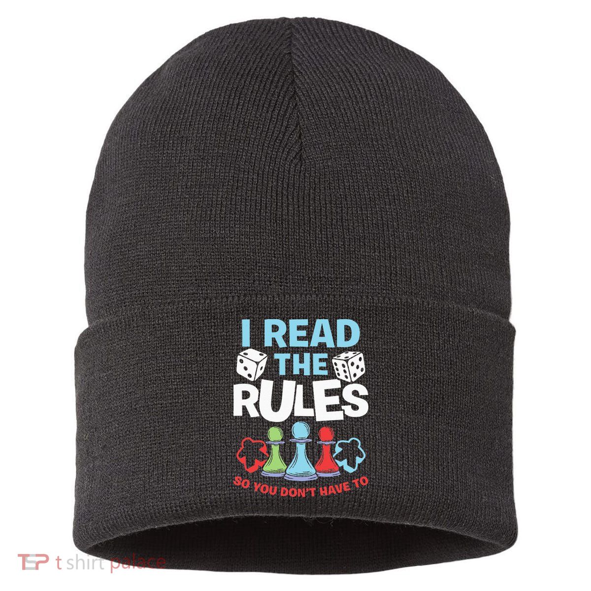 I Read The Rules Board Dice Chess Board Gaming Board Gamers Sustainable Knit Beanie