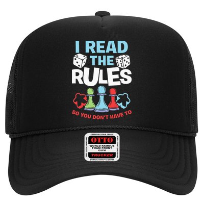 I Read The Rules Board Dice Chess Board Gaming Board Gamers Trucker Hat