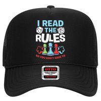 I Read The Rules Board Dice Chess Board Gaming Board Gamers Hat
