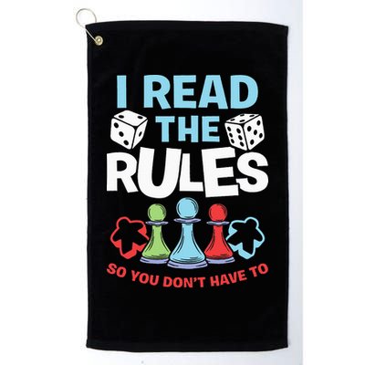 I Read The Rules Board Dice Chess Board Gaming Board Gamers Golf Towel